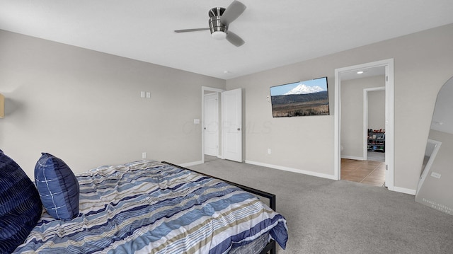8145 Rhoderick Cir, Reynoldsburg, OH 43068 - carpeted bedroom featuring baseboards and ceiling fan