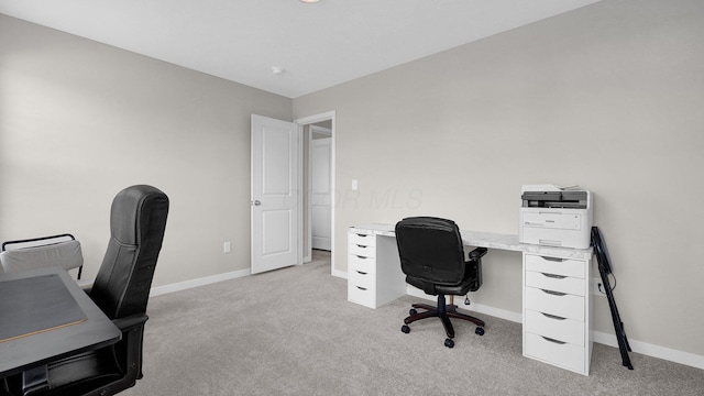 8145 Rhoderick Cir, Reynoldsburg, OH 43068 - office featuring light carpet and baseboards