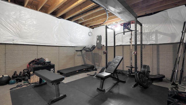 8145 Rhoderick Cir, Reynoldsburg, OH 43068 - workout area featuring electric panel