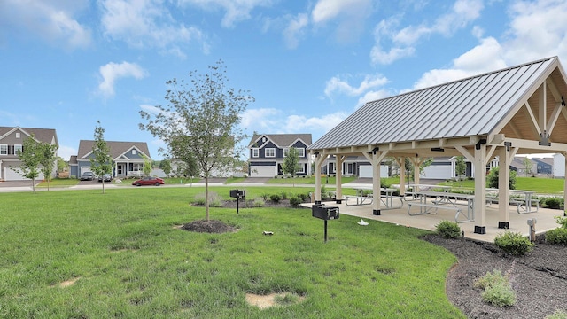 8145 Rhoderick Cir, Reynoldsburg, OH 43068 - surrounding community featuring a gazebo, a yard, and a residential view