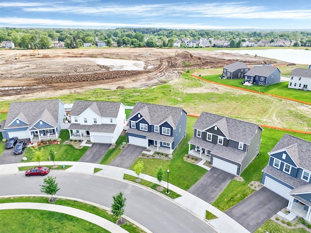 8145 Rhoderick Cir, Reynoldsburg, OH 43068 - aerial perspective of suburban area with a large body of water