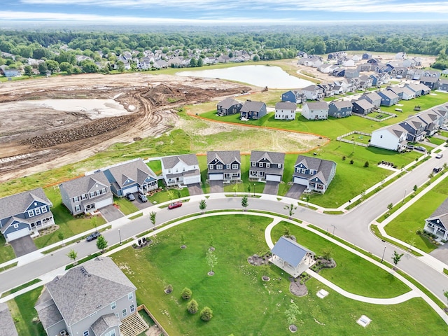 8145 Rhoderick Cir, Reynoldsburg, OH 43068 - aerial perspective of suburban area featuring a large body of water