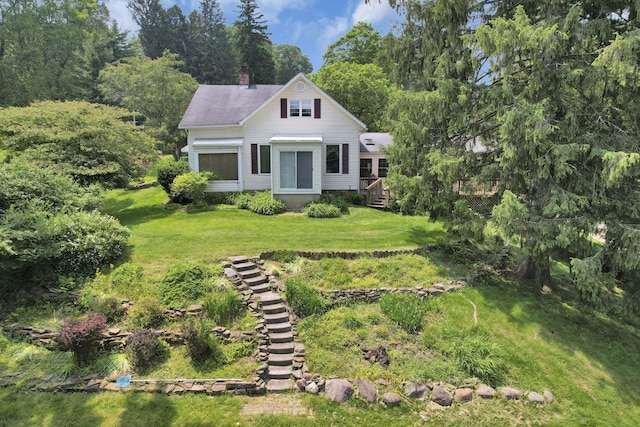 2083 Welsh Hills Rd, Granville, OH 43023 - view of front of home featuring a chimney and a front yard