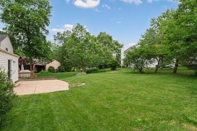 2268 Worthingwoods Blvd, Powell, OH 43065 - view of green lawn with a patio
