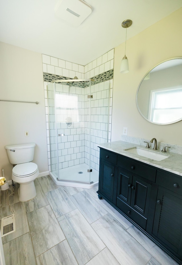 1840 N Columbus St, Lancaster, OH 43130 - bathroom with vanity and a shower stall