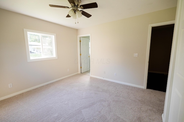 1840 N Columbus St, Lancaster, OH 43130 - carpeted spare room featuring ceiling fan and baseboards