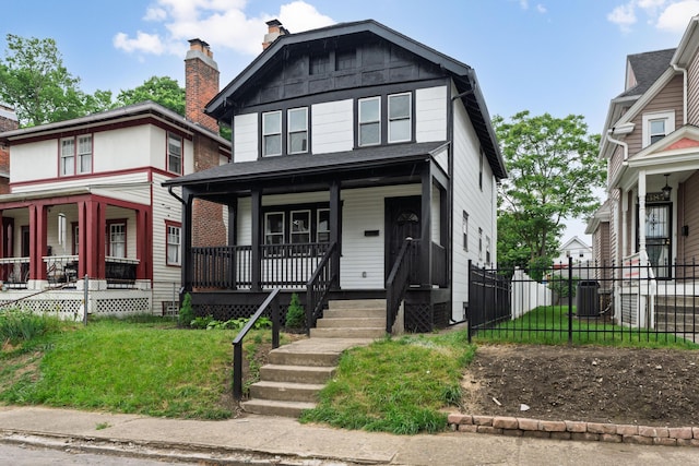 1591 Franklin Ave, Columbus, OH 43205 - view of front of house with covered porch
