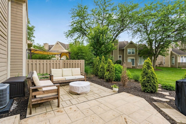 3381 Fishinger Mill Dr, Hilliard, OH 43026 - view of patio / terrace with an outdoor hangout area
