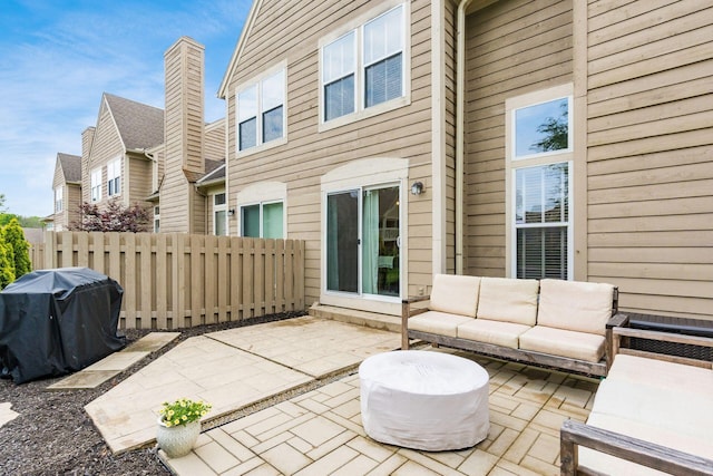 3381 Fishinger Mill Dr, Hilliard, OH 43026 - view of patio with grilling area and an outdoor living space