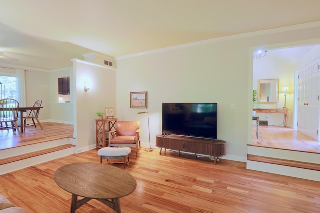 120 Hickory Ln, Lancaster, OH 43130 - living room with ornamental molding and wood finished floors