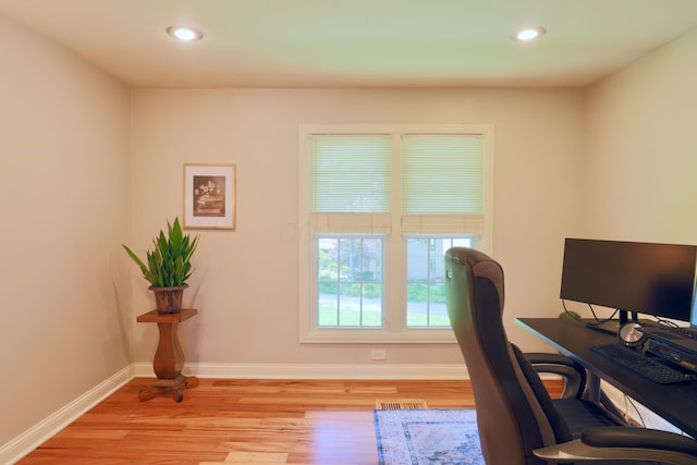 120 Hickory Ln, Lancaster, OH 43130 - office featuring light wood-style floors and recessed lighting