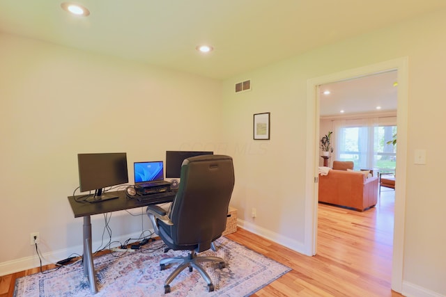 120 Hickory Ln, Lancaster, OH 43130 - office featuring wood finished floors and recessed lighting