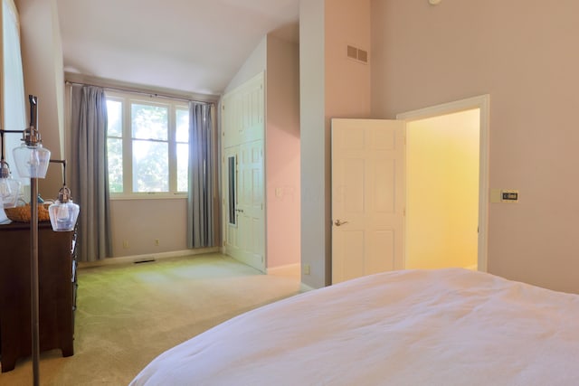 120 Hickory Ln, Lancaster, OH 43130 - bedroom featuring vaulted ceiling and carpet