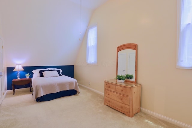 120 Hickory Ln, Lancaster, OH 43130 - bedroom with vaulted ceiling and light carpet