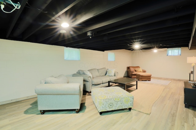 120 Hickory Ln, Lancaster, OH 43130 - basement featuring wood finished floors