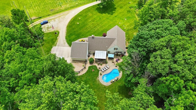 8384 Morris Rd, Hilliard, OH 43026 - view from above of property with a pool area