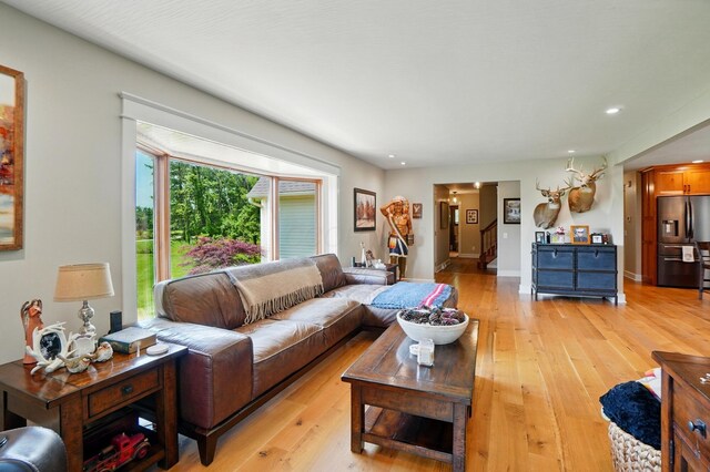 8384 Morris Rd, Hilliard, OH 43026 - living area featuring recessed lighting and light wood-style floors