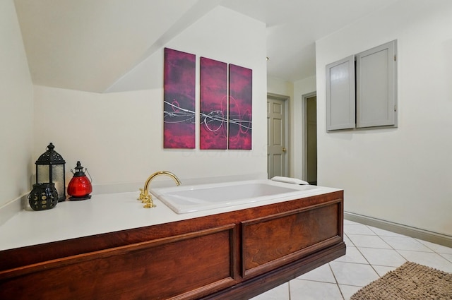 8384 Morris Rd, Hilliard, OH 43026 - bathroom featuring a bath and tile patterned flooring