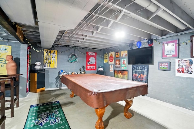 8384 Morris Rd, Hilliard, OH 43026 - playroom with concrete flooring and pool table