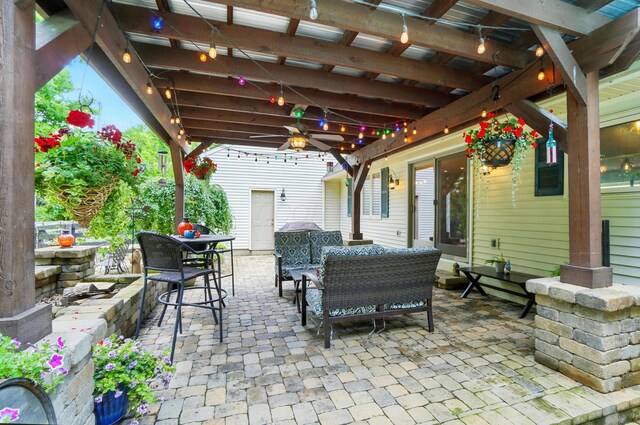 8384 Morris Rd, Hilliard, OH 43026 - view of patio / terrace featuring a ceiling fan