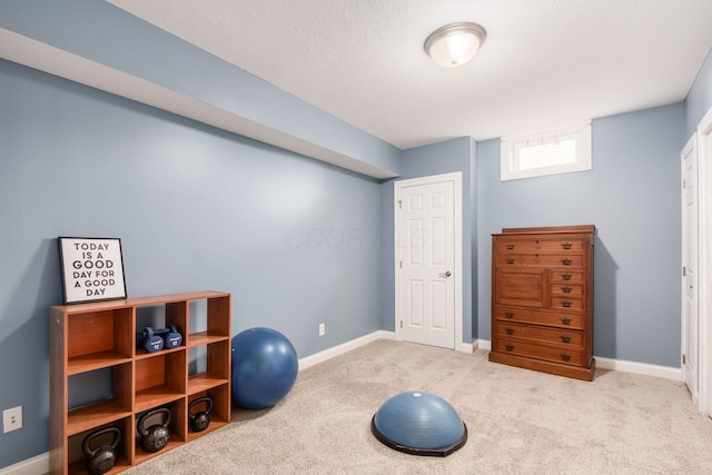 2467 Roe Dr, Lewis Center, OH 43035 - exercise area featuring carpet flooring and baseboards