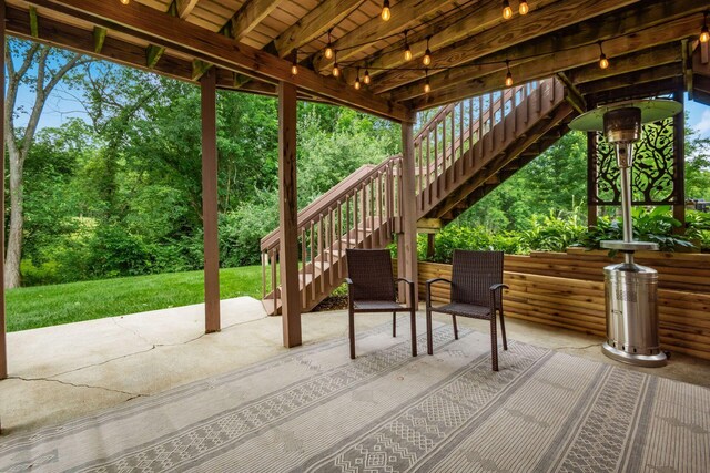 2467 Roe Dr, Lewis Center, OH 43035 - view of patio / terrace featuring stairs