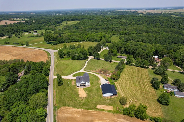 1526 Crosley Rd, Granville, OH 43023 - aerial view of property and surrounding area with a heavily wooded area and rural landscape