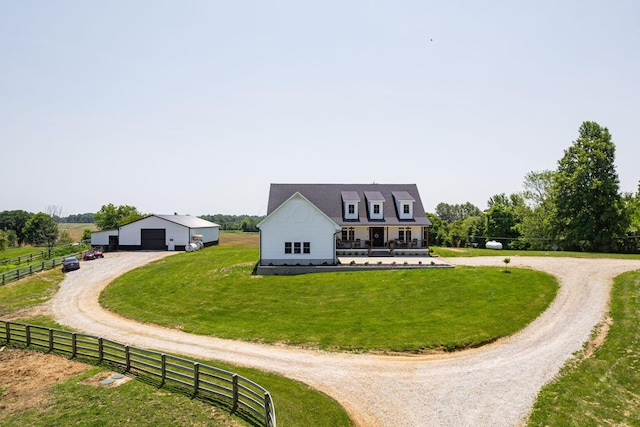 1526 Crosley Rd, Granville, OH 43023 - new england style home featuring driveway, an outbuilding, and a detached garage