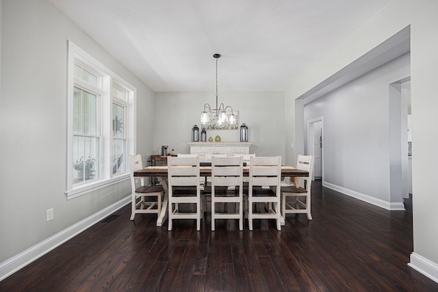 1526 Crosley Rd, Granville, OH 43023 - dining space with a chandelier and wood finished floors