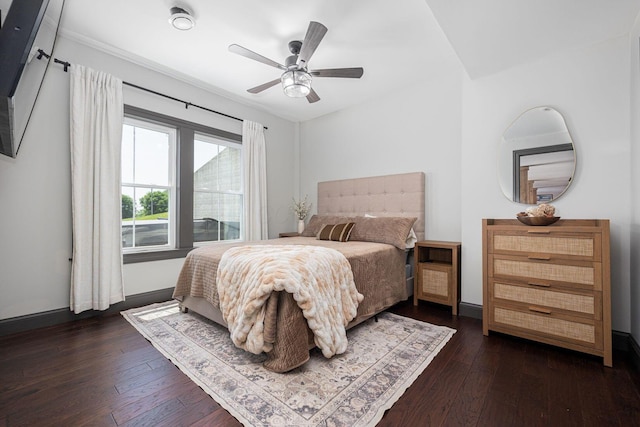 1526 Crosley Rd, Granville, OH 43023 - bedroom with dark wood-style flooring and ceiling fan