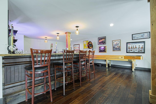 1526 Crosley Rd, Granville, OH 43023 - indoor dry bar with hardwood / wood-style floors and recessed lighting