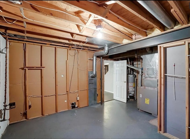 347 W 5th Ave, Columbus, OH 43201 - unfinished basement featuring water heater and heating unit