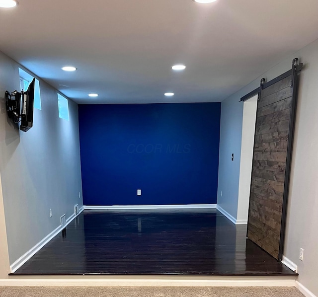 347 W 5th Ave, Columbus, OH 43201 - empty room with recessed lighting and a barn door