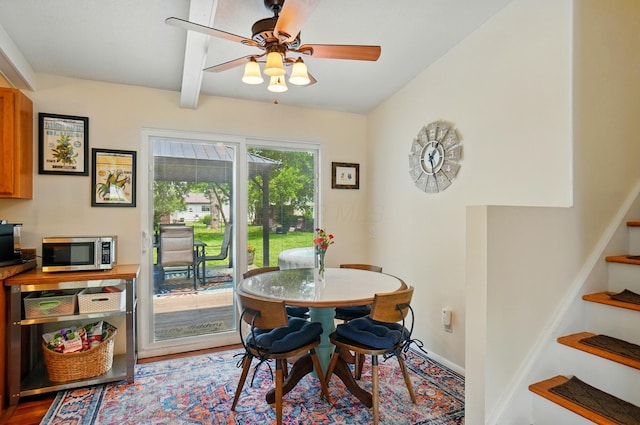 4860 Downing Dr, Columbus, OH 43232 - dining room with a ceiling fan and baseboards