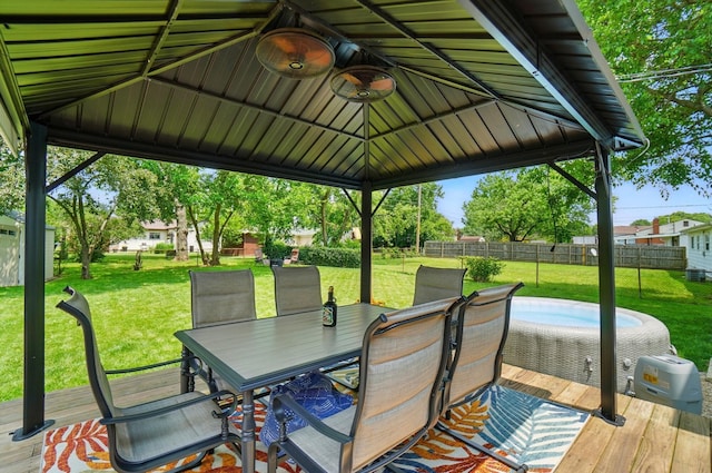 4860 Downing Dr, Columbus, OH 43232 - wooden terrace featuring outdoor dining space