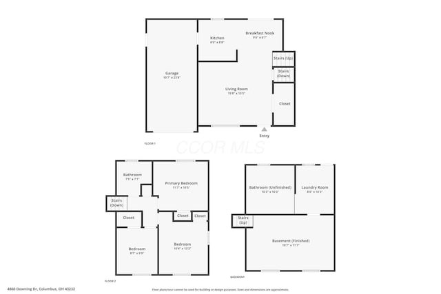 4860 Downing Dr, Columbus, OH 43232 - view of floor plan / room layout