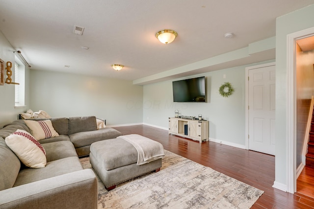 7029 Post Preserve Blvd, Dublin, OH 43016 - living room with dark wood-style floors and baseboards