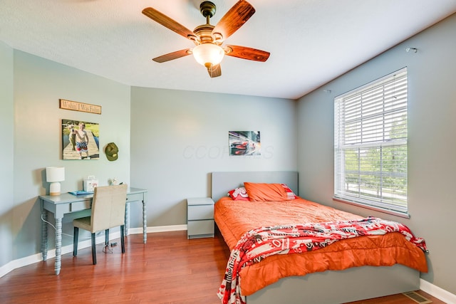 7029 Post Preserve Blvd, Dublin, OH 43016 - bedroom featuring wood finished floors and a ceiling fan