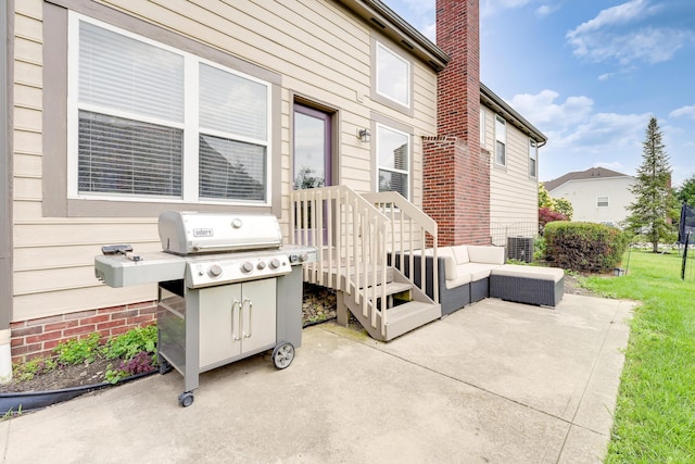 7029 Post Preserve Blvd, Dublin, OH 43016 - view of patio / terrace featuring outdoor lounge area and area for grilling