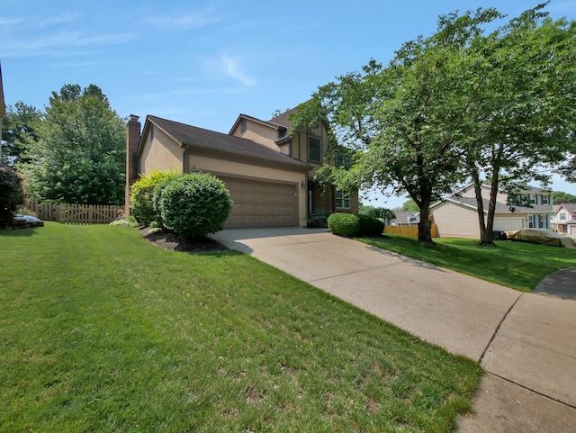 1380 Hanbury Ct, Gahanna, OH 43230 - view of front of property featuring stucco siding, an attached garage, and driveway