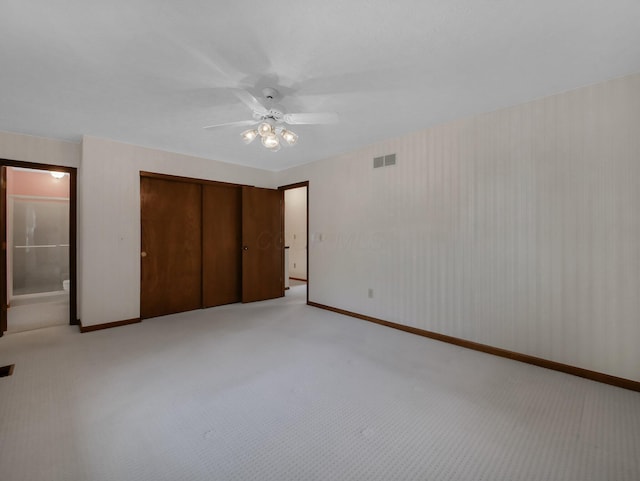 1380 Hanbury Ct, Gahanna, OH 43230 - unfurnished bedroom with a closet, carpet flooring, and a ceiling fan