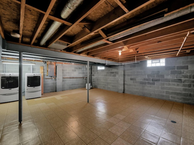 1380 Hanbury Ct, Gahanna, OH 43230 - basement with separate washer and dryer and electric panel