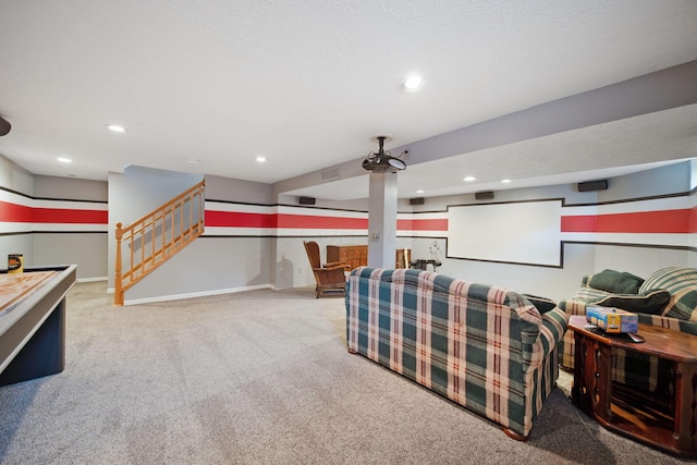 6978 Ernest Way, Dublin, OH 43017 - cinema room featuring carpet flooring and recessed lighting