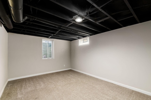 4965 Pennhurst Ave, Columbus, OH 43228 - below grade area with carpet and baseboards