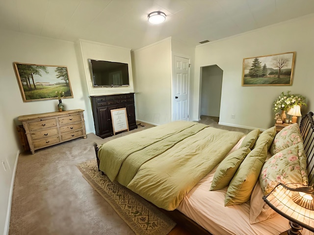 85 Blymer St, Delaware, OH 43015 - bedroom with carpet floors and ornamental molding