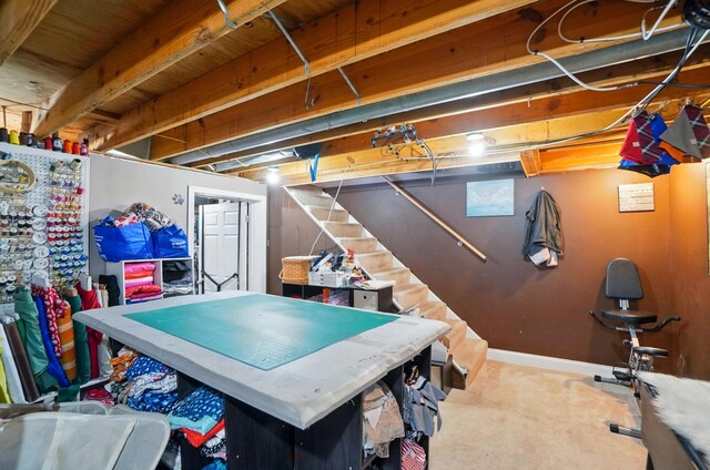 602 Dlyn St Unit H8, Columbus, OH 43228 - recreation room with carpet floors and baseboards