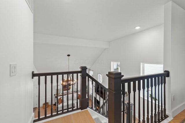 5431 Goose Falls Dr, Dublin, OH 43016 - stairs featuring wood finished floors and recessed lighting