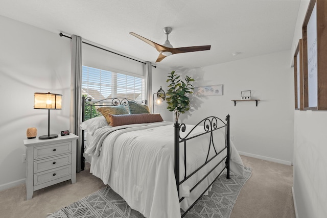 5431 Goose Falls Dr, Dublin, OH 43016 - bedroom with light carpet and a ceiling fan