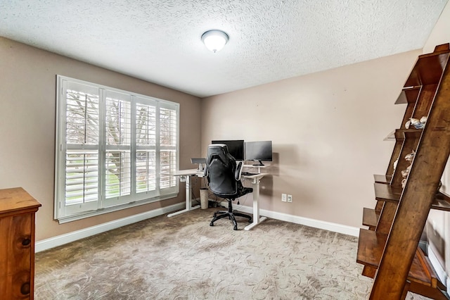 2474 Marthas Wood, Grove City, OH 43123 - home office with carpet floors and a textured ceiling