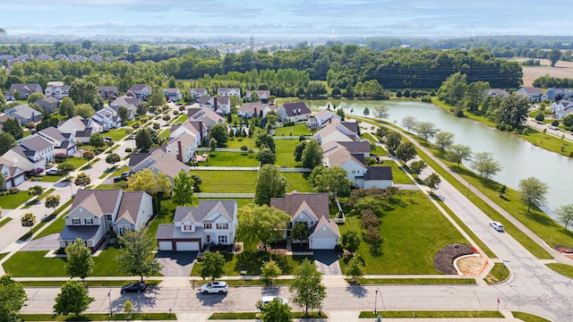 4401 Kathryns Way, Hilliard, OH 43026 - aerial view of residential area with a large body of water
